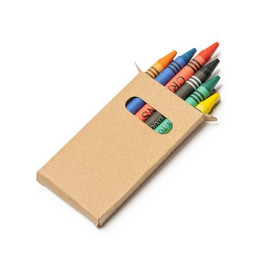 Claps 96209 - Set of 6 Colorful Crayons in Eco Box