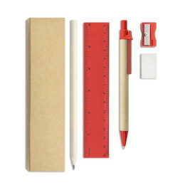 Claps 96212 - Kleurrijke Schrijfset in Natuurlijke Kartonnen Doos