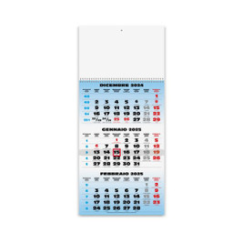 Claps 003 - Quarterly Triptych Calendar with Spiral Binding