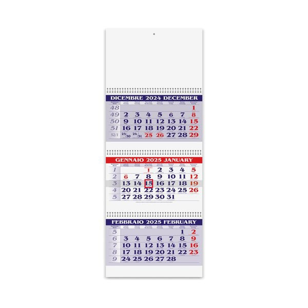 Claps 005 - Calendario Triplo a Spirale con Festività Internazionali
