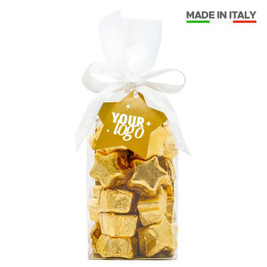 Claps W00080 - Milk Chocolate Stars with Colorful Wrappers