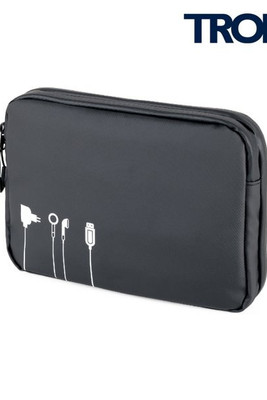 TROIKA BBL64 - Water-Resistant Tech Accessory Organizer Pouch