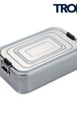 TROIKA BOX80 - Titanium Colored XL Lunchbox with Divider