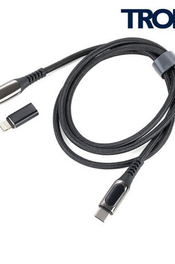 TROIKA CBL10 - High-Speed USB-C Cable with Display