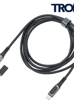 TROIKA CBL20 - High-Speed USB-C Cable with Display and Adapter
