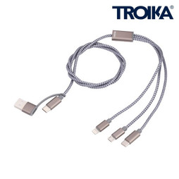 TROIKA CBL30 - Versatile 3-in-1 Charging Cable