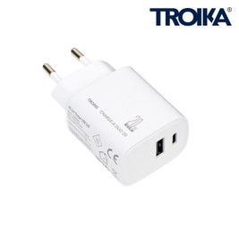 TROIKA CHA20 - Dual Port GaN Charger 20W USB-C/USB-A