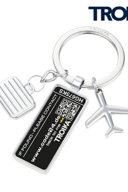 TROIKA KR2506 - Travel Charm Keyring with Lost and Found Assistance