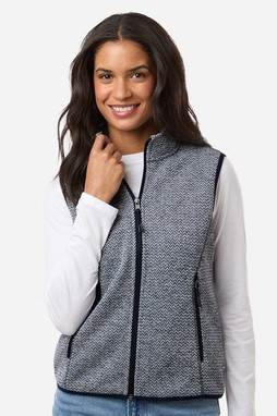 North End NE731W - Womens Jasper Jacquard Fleece Vest