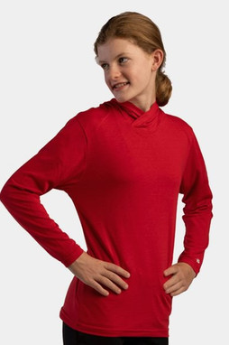 Badger 2905 - Youth Tri-Blend Surplice Hooded Long Sleeve T-Shirt