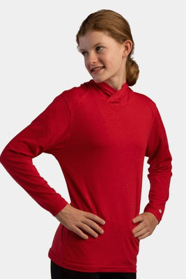Badger 2905 - Youth Tri-Blend Surplice Hooded Long Sleeve T-Shirt