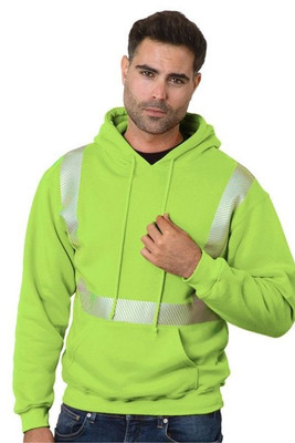 Bayside 3739 - Sudadera con capucha de alta visibilidad unisex fabricada en EE.UU.