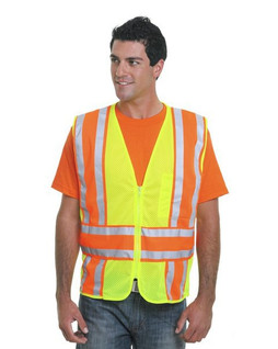 Bayside 3787 - Unisex USA-Made ANSI Safety Mesh Vest