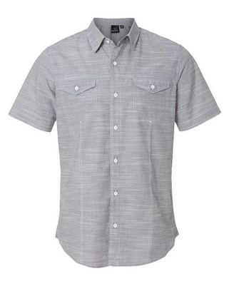 Burnside 9247 - Camisa de manga corta para hombre Textured Solid