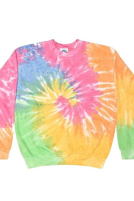 Colortone 8100 - Sudadera unisex de cuello redondo y forro polar teñido