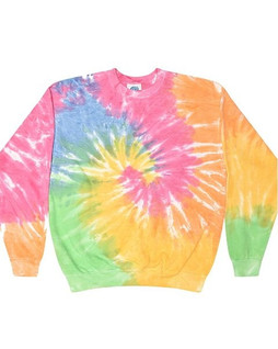 Colortone 8100 - Unisex Tie-Dyed Fleece Crewneck Sweatshirt