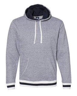 J. America 8701 - Unisex Peppered Fleece Lapover Hooded Sweatshirt