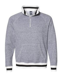 J. America 8703 - Mens Peppered Fleece Quarter-Zip Sweatshirt