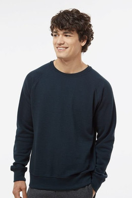 J. America 8707 - Sudadera Ripple Fleece Raglan Crewneck para hombre