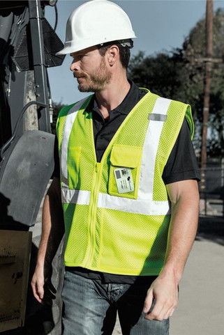 Kishigo 1532 - Chaleco identificativo transparente unisex con cierre de cremallera