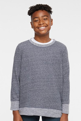 LAT 2279 - Youth Harborside Mélange French Terry Crewneck Sweatshirt