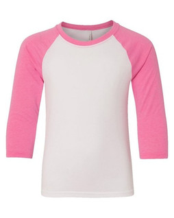 Next Level 3352 - Youth CVC Three-Quarter Sleeve Raglan T-Shirt