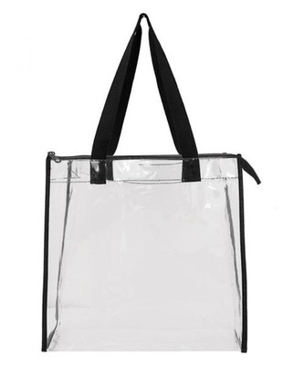 OAD OAD5006 - Bolso transparente con cremallera y fuelle OAD