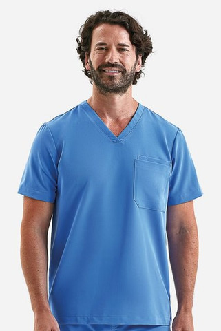 Onna NN200 - Blusa médica elástica con cuello en V Limitless, hombre