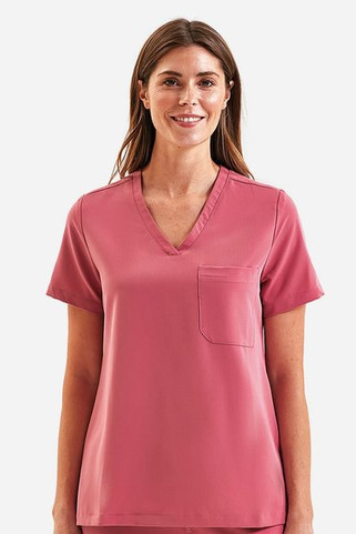 Onna NN300 - Blusa médica elástica con cuello en V Limitless, mujer