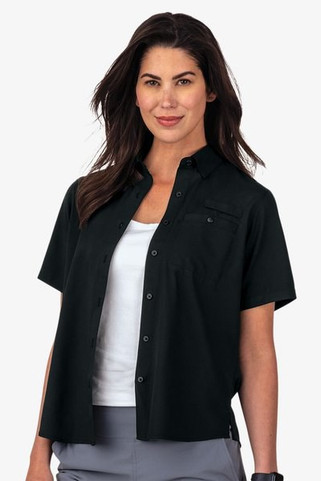 Paragon 704 - Camisa de pesca de manga corta Hatteras Performance para mujer