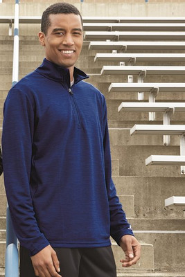 Russell Athletic QZ7EAM - Jersey con cremallera y rayas para hombre