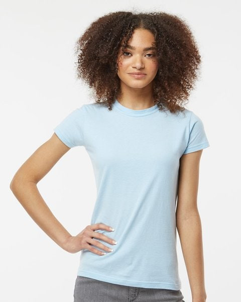 Tultex 213 - Camiseta de manga corta de punto fino para mujer