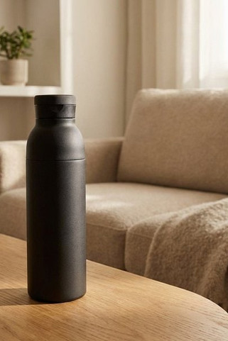 Illuminate 650 ml RCS recycled stainlesss steel double wall insulated water bottle - EgotierPro 100838