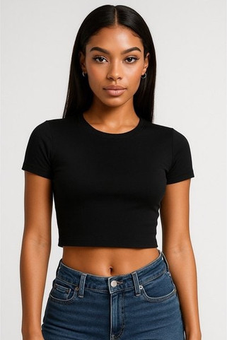 Casual Classics CRBT600L - Casual Combed 220 Ladies Cropped Baby T