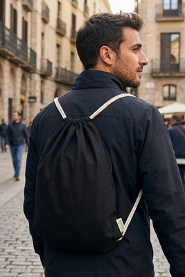 Odisha 140 g/m² OCS organic drawstring bag 5L  - EgotierPro 120781