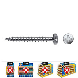 CELO S7926011 - Box of screws VLOX B Bichromated Ø 4 x 25 mm Full roll (1000 Unidades)