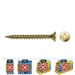 CELO S7925979 - Box of screws VLOX Bichromated Ø 4,5 x 35 mm PZ Full roll (500 Units)