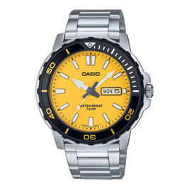 Casio S72107142 - Men's Watch DIVER Yellow Silver