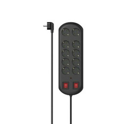 Hama M0508998 - Schuko 10 Way Multi-socket Adapter 00223164 (2 m)