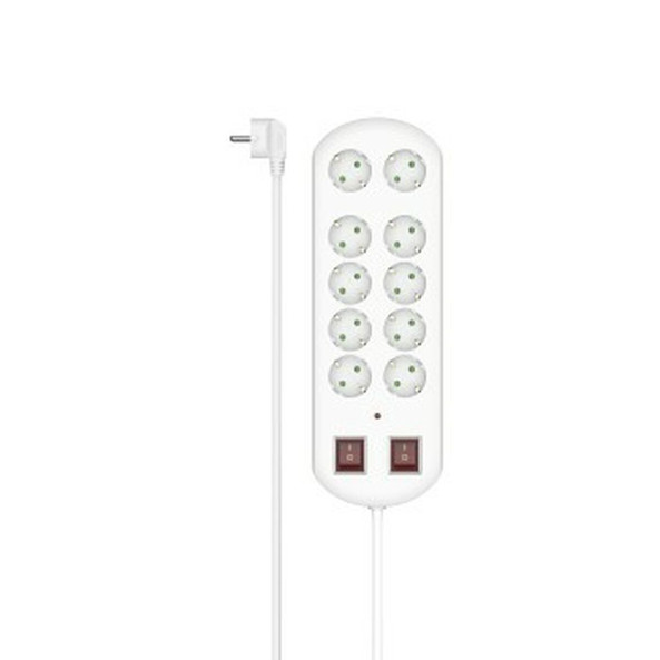 Hama M0508997 - Schuko 10 Way Multi-socket Adapter 00223163 (2 m)