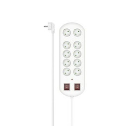 Hama M0508997 - Schuko 10 Way Multi-socket Adapter 00223163 (2 m)