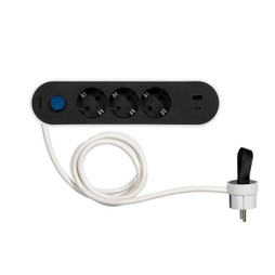 Simon S0457819 - 3-socket plugboard with power switch