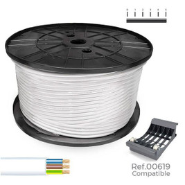 Sediles S7925633 - Tuyau pour câble électrique Blanc 3 x 1 mm 200 m h05vvh2-f