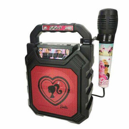Reig S2435982 - Portable Bluetooth Speaker with Microphone Barbie