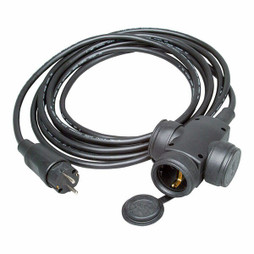 Kopp S7924940 - Extension Lead H07RN-F Black 5 m Triple Bipolar