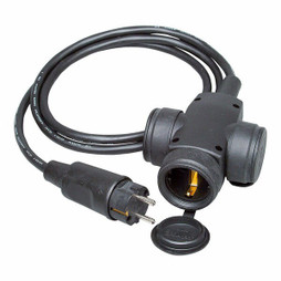 Kopp S7924939 - Extension Lead H07RN-F Black 1,5 m Triple Bipolar