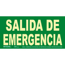 Archivo 2000 S8426647 - Sign "SALIDA DE EMERGENCIA" PVC 32 x 16 cm