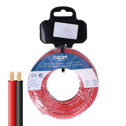 EDM Product S7926307 - Paralleles Kabel EDM 28009 Schwarz Rot Schwarz/Rot 50 m Spule Audio