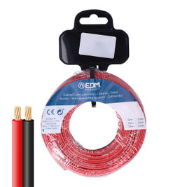 EDM Product S7926307 - Parallel cable EDM 28009 Black Red Black Red 50 m Reel Audio
