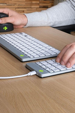 R-Go S55271131 - Tastatur mit Maus RGOCONMWDWH Weiß